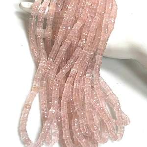 Quartz rose pierres précieuses perles à facettes forme ronde perles taille 7-8mm perles brin pierre précieuse en vrac pour la fabrication de bijoux perles de coupe - Product Image 6