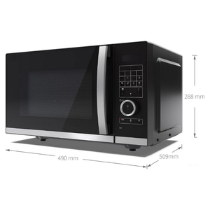 Lò vi sóng kết hợp phẳng kỹ thuật số 25 lít 900W với vỉ nướng 1050W, mức công suất 10, chế độ sinh thái-Màu đen - Product Image 5