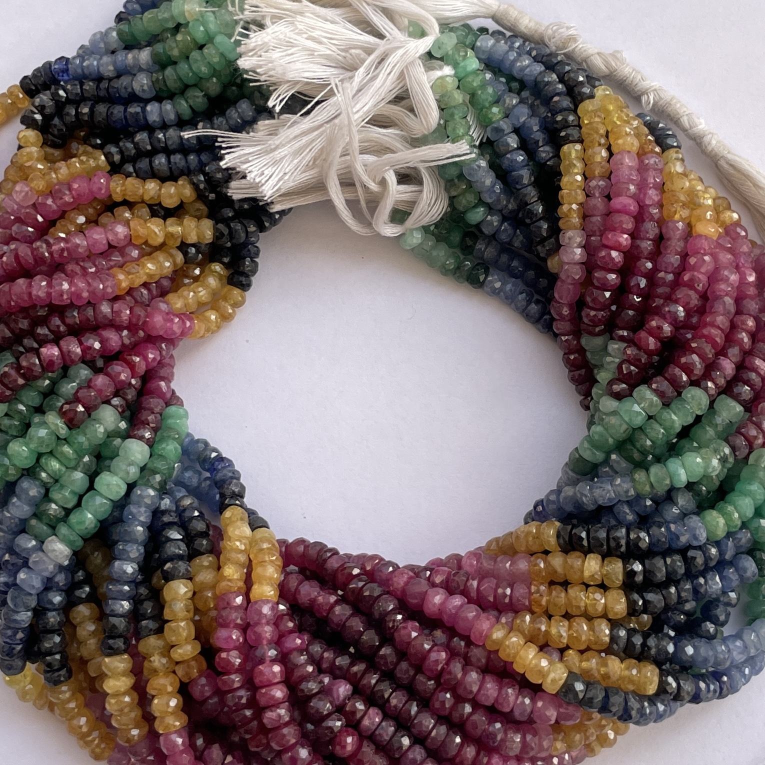 Ruby Beads Strand Wholesale Gemstone Faceted Rondelles