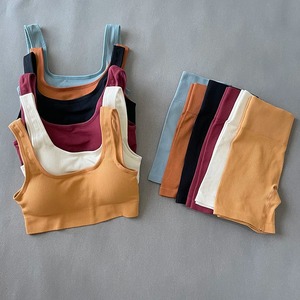 Traje de Yoga de 2 piezas para mujer, conjunto deportivo ajustado Sexy para Fitness, sujetador de gimnasio, mallas de cintura alta elásticas, ropa atlética para mujer - Product Image 1