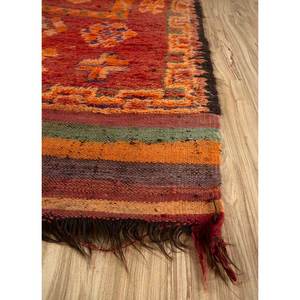 Alfombra de Lana Anudada a Mano Nuray, Diseño Geométrico Abstracto Rojo Naranja, Rectangular, para el Hogar, Entrada o Pasillo, 9x12 - Product Image 4