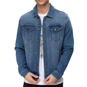 Veste d'hiver Nouvelle arrivée Veste en jean de haute qualité pour hommes Grande taille Manches longues ajustables Col rabattu Veste en jean pour hommes - Product Image 1