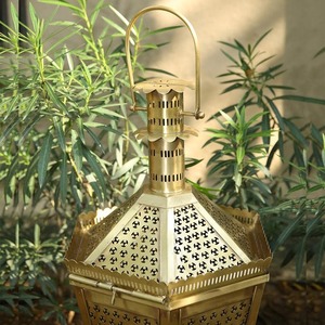Antique Cutwork <b>Lantern</b> Metal <b>Candle</b> <b>Holders</b> & Jars for Home and Office Decoration for Christmas Ramadan Diwali - Product Image 2
