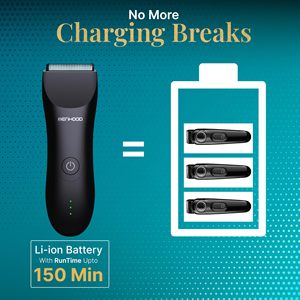 Recortadora Inalámbrica para Hombre, Resistente al Agua, para Barba, Cuerpo y Vello Púbico, 150 Minutos de Autonomía, Cuchilla de Cerámica - Product Image 4