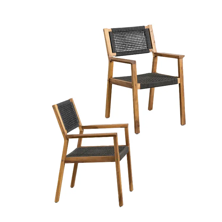 Silla de precio competitivo para exteriores de buena calidad hecha de madera de acacia personalizada para venta al por mayor hecha en proveedor de Vietnam