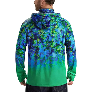 Sublimación personalizada Camisas de pesca para hombres UPF 50 + Protección solar Transpirable Anti-UV Manga larga Ropa de pesca de secado rápido - Product Image 4