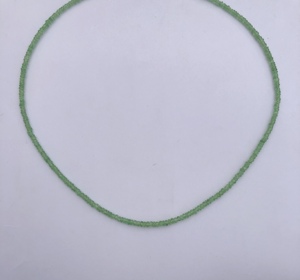 2มม. 4มม. สีเขียว tsavorite โกเมนเหลี่ยมเพชรพลอยลูกปัดสร้อยคอแฟชั่นล่าสุดได้รับความนิยมเป็นชั้นของขวัญ - Product Image 3