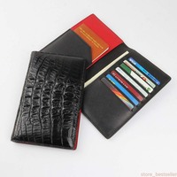 Portefeuille court en cuir véritable de luxe imperméable pour homme, motif alligator, étui pour passeport fabriqué au Vietnam