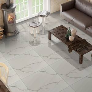 CARREAUX DE SOL EN PORCELAINE ÉMAILLÉE POLI 600X600MM INTÉRIEURS DE VIE DE LUXE CARRELAGES DE SOL D'AMÉLIORATION - Product Image 1