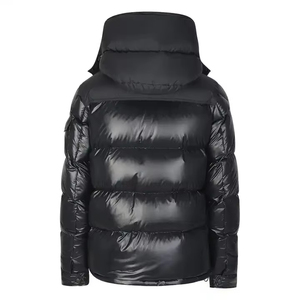 Blouson matelassé brillant personnalisé 2026 avec logo, col montant, 2 poches, motif personnalisé pour l'hiver - Product Image 3