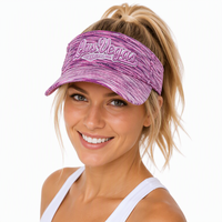 Casquette de sport respirante en polyester personnalisée avec visière, broderie 3D en relief, pour femmes, course à pied, tennis, effet dégradé, Gorras Visera
