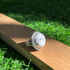 Dendrite Gemstone Christian Eco-friendly 925 Sterling Silver Handmade Bohemian Cloud Artisan <b>Statement</b> <b>Ring</b> Jewelry Gift for - Product Image 2