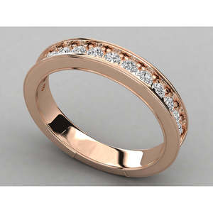 Bague solitaire en or 14 carats avec diamant brillant, bijoux élégants et luxueux - Product Image 4