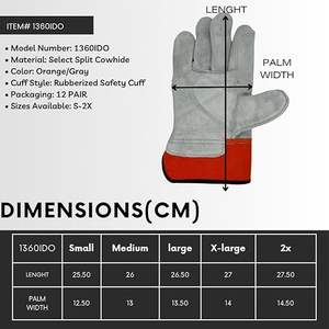 Gants de travail en cuir de vachette pleine fleur pour hommes, blancs, pour la conduite, la construction industrielle, 10 pouces, en cuir de vachette, pour jardinage, sécurité - Product Image 5