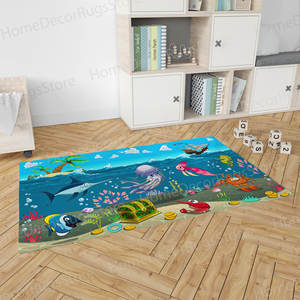 Undersea World <b>Printed</b> Rug: Unique Gift Rug for Children & Kids <b>Room</b>,With Pile Soft Rug - Product Image 1