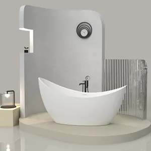 易于安装到地板圆形浴缸新丙烯酸人造石浴缸浴室需要