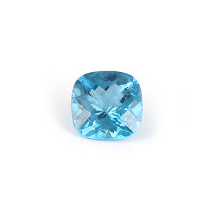 Joyería de piedras semipreciosas sueltas con corte de cojín de Topacio Azul suizo natural al por mayor para hacer anillos colgantes joyería fina - Product Image 1