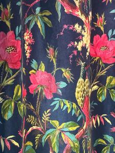 Luxury Cotton Velvet Bird Print Yards <b>Blue</b> Velvet Fabric Upholstery Bag lampshade <b>Curtain</b> Cushion Cover And Home Decor - Product Image 3