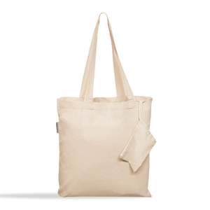 Custom Organic Cotton Tote <b>Bag</b> Medium Size <b>Foldable</b> Design with Heat Transfer Logo Reusable Eco-Friendly Advertising <b>Bag</b> - Product Image 4