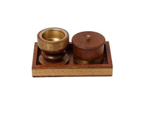 Brûleur d'encens en bois de manguier imprimé de Style dame de luxe Bakhoor Mubakhara imprimé à la main pour diffuseur d'aromathérapie à usage religieux à la maison - Product Image 2