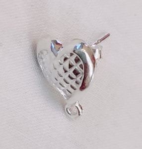 Sterling <b>Silver</b> <b>Heart</b> <b>Stud</b> with Loop Manufacturer and Supplier of Best Quality <b>Silver</b> Components - Product Image 1