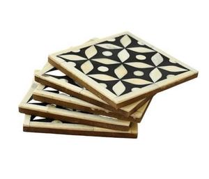 Posavasos Creativos Cuadrados de Resina con Incrustaciones de Madera, Ecológicos, para Té, Café y Decoración de Mesa Elegante, Clásicos, de 10 mm de Grosor - Product Image 2