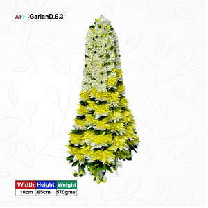 Guirlande de fleurs artificielles Dhol Ladi en plastique, fabriquée à la main, écologique, vente en gros, modèle AFF-Garland-6.3 Rs.1800/10pcs - Product Image 1