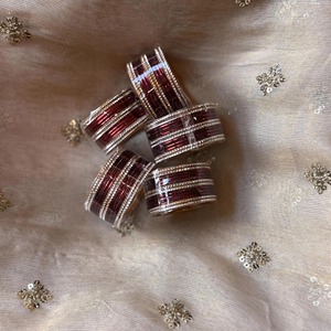 Bracelets de mariage de luxe en acier inoxydable ensemble de chura de mariée bijoux de mariée traditionnels lourds pour les femmes respectueux de l'environnement - Product Image 4