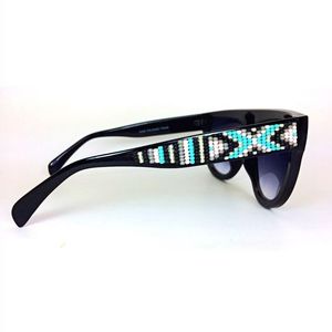 Gafas de sol con cuentas de semillas de moda, gafas de sol con cuentas multicolores, gafas con cuentas de semillas ecológicas completamente personalizadas - Product Image 4