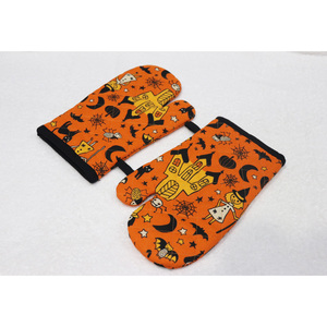 Buena calidad diseño impreso 100% algodón horno manopla suave calidad premium mejor diseño horno manopla para el hogar - Product Image 2