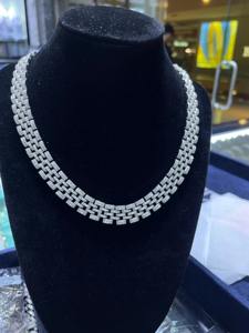 Hecho a medida VVS Moissanite diamante 925 plata esterlina Hip Hop Bling collar cadena fina moda joyería de gama alta para hombres regalo - Product Image 2