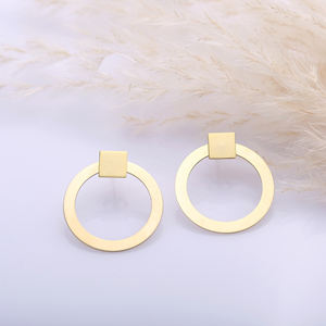 เรขาคณิตทรงกลมธรรมดาเงินสตั๊ดต่างหูตุรกีขายส่ง 925 เงินสเตอร์ลิงเครื่องประดับ - Product Image 5