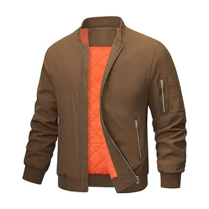 Top Trending 100% Customized Men's Bomber Jacket / Latest Design Men's Polyester Breathable & Comfortable Bomber Jack