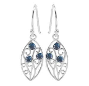 Designer unico semplici orecchini a tre pietre 925 in argento Sterling USA CANDA stile Labradorite gioielli di moda fornitore grossista