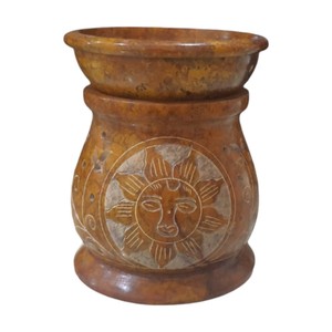 Quemador y difusor de aceite aromático tallado de esteatita, producto de alta calidad con el mejor diseño, fragancia esencial, lámpara de Perfume pulida Floral - Product Image 6