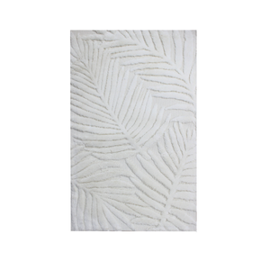 Tapis de bain et tapis de douche en coton recyclé teint en fil Jacquard Forry Ecru 60*100cm, production sur mesure, fabriqué en Turquie - Product Image 3