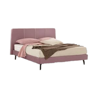 Lit double de luxe au design moderne et élégant, tête de lit capitonnée, coffre de rangement, housse amovible, 100% fabriqué en Italie, tissu VF