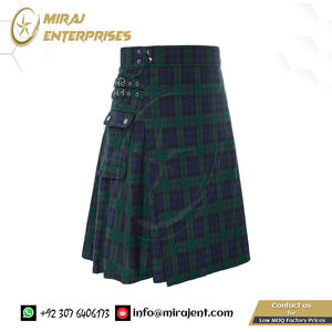 Kilt écossais pour hommes de haute qualité nouveau design traditionnel Highland Tartan Kilt utilitaire fournisseur en gros - Product Image 4