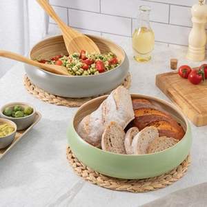 Tazón de Bambú Natural Ecológico Hecho a Mano, Multifuncional, para Servir Ensaladas y Frutas, a Precio Económico, de Vietnam, Superventas - Product Image 2