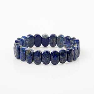 Pulsera de Piedra Natural de Lapislázuli con Corte Ancho - Product Image 1