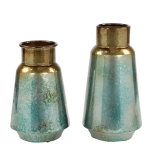 Alta calidad, niquelado, aspecto único, nueva maceta, jarrones de flores de Metal, lo último en precio al por mayor, lo último en jarrón de Metal - Product Image 2