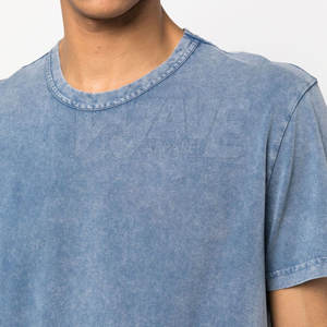 Camiseta lavado ácido para hombre superventas 100% algodón de alta calidad Color personalizado precio al por mayor con estampado de logotipo - Product Image 6