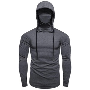 Sudadera con capucha y cremallera de manga larga para hombre, sudaderas de lana a la moda para deportes informales, ropa de invierno, teñido liso - Product Image 1
