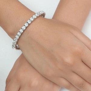 High Quality14k Yellow Gold Natural Diamond <b>Jewelry</b> Fancy Designer <b>Old</b> European Round Cut Lab Diamond Tennis Bracelet <b>Jewelry</b> - Product Image 2