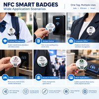 Fabrik-Lieferung Epoxid-NFC-Karte NTAG215 Personalisiertes Wasserdichtes RFID-Smart-Badge für Schulanwesenheitserkennung