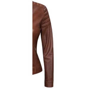 Chaqueta de Motocicleta de Invierno para Mujer, de Piel de Oveja, con Cremallera, Ecológica, Antiarrugas, Térmica, Cortavientos y de Secado Rápido - Product Image 6
