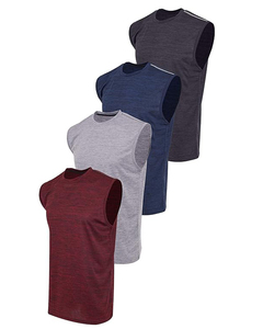 Camiseta Deportiva sin Mangas SKYRAY IMPEX para Hombre, Color Verde Sólido, Cuello Redondo, Tejido de Poliéster de Secado Rápido, Estampado Digital, 180g - Product Image 4