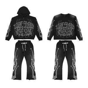 Custom made rhinestone hoodie with sparkling stones, <b>tracksuit</b> and trouser option available. - Product Image 5