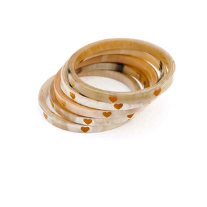 Bracelet en corne de buffle polie naturelle et écologique pour femmes bijoux de mode modernes - Product Image 5