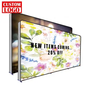 定制尺寸灯箱海报框窗口显示器墙壁发光二极管背光系统和聚酯织物